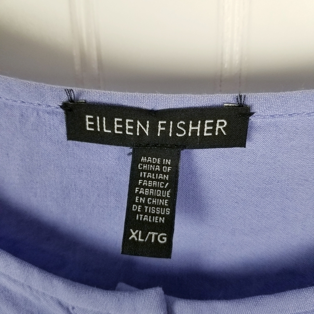 Eileen Fisher Lavender Long-Sleeve Henley Tunic Top - Picture 5 of 9